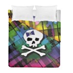 Rainbow Plaid Skull Duvet Cover Double Side (Full/ Double Size)