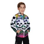 Rainbow Plaid Skull Kids  Windbreaker