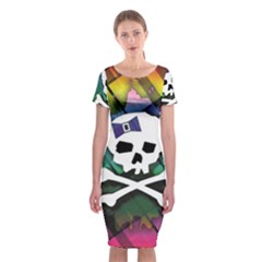 Classic Short Sleeve Midi Dress Front Classic Short Sleeve Midi Dress Front