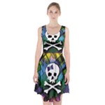 Rainbow Plaid Skull Racerback Midi Dress