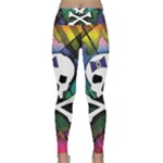 Rainbow Plaid Skull Lightweight Velour Classic Yoga Leggings