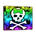 Rainbow Skull Canvas 10  x 8  (Stretched)