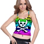 Rainbow Skull Spaghetti Strap Bra Top