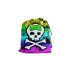 Rainbow Skull Drawstring Pouch (Small)