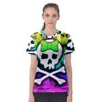 Rainbow Skull Women s Sport Mesh Tee