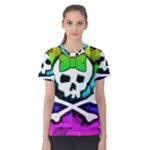 Rainbow Skull Women s Cotton Tee