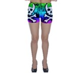 Rainbow Skull Skinny Shorts