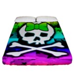 Rainbow Skull Fitted Sheet (California King Size)