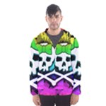 Rainbow Skull Men s Hooded Windbreaker
