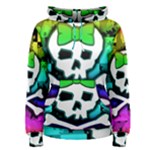 Rainbow Skull Women s Pullover Hoodie