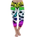 Rainbow Skull Capri Winter Leggings 