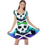 Rainbow Skull Cap Sleeve Dress
