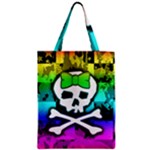 Rainbow Skull Zipper Classic Tote Bag