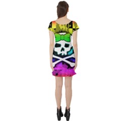 Short Sleeve Skater Dress Back Short Sleeve Skater Dress Back