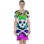 Rainbow Skull Short Sleeve Nightdress