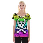 Rainbow Skull Cap Sleeve Top