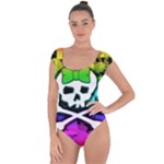 Rainbow Skull Short Sleeve Leotard 