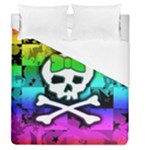 Rainbow Skull Duvet Cover (Queen Size)