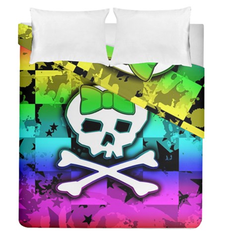 Rainbow Skull Duvet Cover Double Side (Queen Size) from ArtsNow.com
