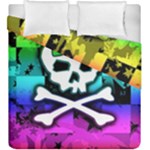 Rainbow Skull Duvet Cover Double Side (King Size)