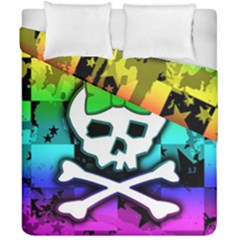 Rainbow Skull Duvet Cover Double Side (California King Size) from ArtsNow.com