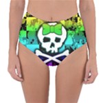 Rainbow Skull Reversible High-Waist Bikini Bottoms