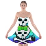 Rainbow Skull Strapless Bra Top Dress