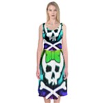 Rainbow Skull Midi Sleeveless Dress