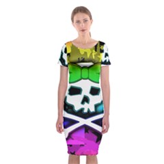 Classic Short Sleeve Midi Dress Front Classic Short Sleeve Midi Dress Front