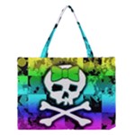 Rainbow Skull Medium Tote Bag