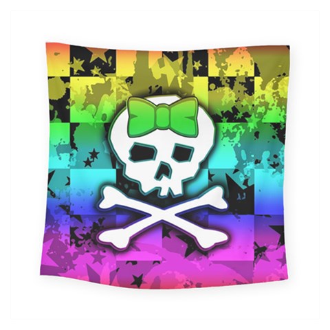 Rainbow Skull Square Tapestry (Small) from ArtsNow.com