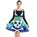 Rainbow Skull Plunge Pinafore Dress