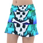 Rainbow Skull Tennis Skirt