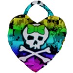 Rainbow Skull Giant Heart Shaped Tote