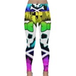 Rainbow Skull Lightweight Velour Classic Yoga Leggings