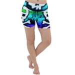 Rainbow Skull Lightweight Velour Yoga Shorts