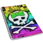 Rainbow Skull 5.5  x 8.5  Notebook