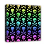 Rainbow Skull and Crossbones  Mini Canvas 8  x 8  (Stretched)