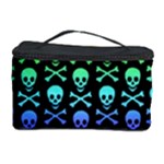 Rainbow Skull and Crossbones  Cosmetic Storage Case