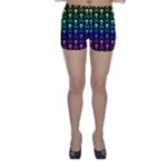 Rainbow Skull and Crossbones  Skinny Shorts