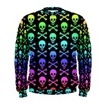 Rainbow Skull and Crossbones  Men s Sweatshirt