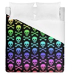 Rainbow Skull and Crossbones  Duvet Cover (Queen Size)