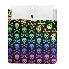 Rainbow Skull and Crossbones  Duvet Cover Double Side (Full/ Double Size) from ArtsNow.com