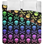 Rainbow Skull and Crossbones  Duvet Cover Double Side (King Size)