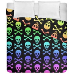 Rainbow Skull and Crossbones  Duvet Cover Double Side (California King Size) from ArtsNow.com