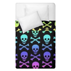 Rainbow Skull and Crossbones  Duvet Cover Double Side (Single Size) from ArtsNow.com