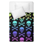 Rainbow Skull and Crossbones  Duvet Cover Double Side (Single Size)