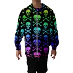 Rainbow Skull and Crossbones  Kids  Hooded Windbreaker