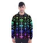 Rainbow Skull and Crossbones  Men s Windbreaker