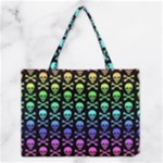 Rainbow Skull and Crossbones  Medium Tote Bag